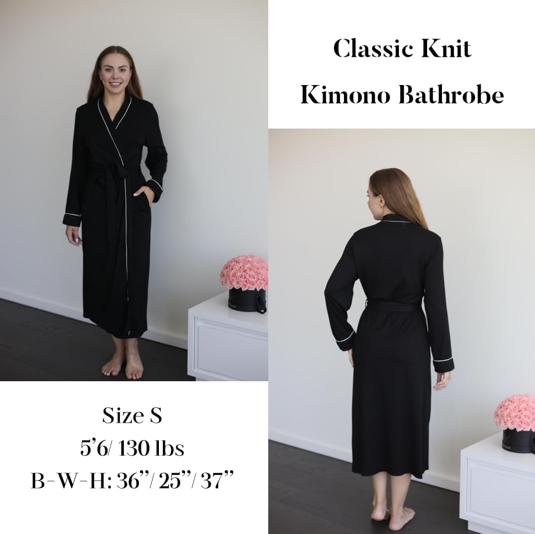 Alternative view of Ekouaer Womens Robes Lightweight Soft Knit Bathrobe Full Length Sleepwear with Pockets Ladies Loungewear S-3XL