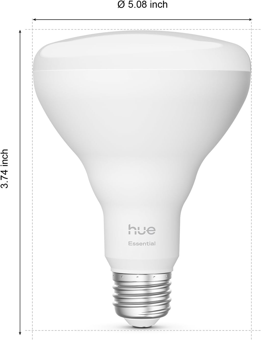 Philips Hue Essential Smart LED BR30 Bulb 2-Pack, White and Color Ambiance, E26, 7.2W, 2200K-6500K, 650 Lumens, Dimmable, Works with Alexa, Google Assistant, Apple Home