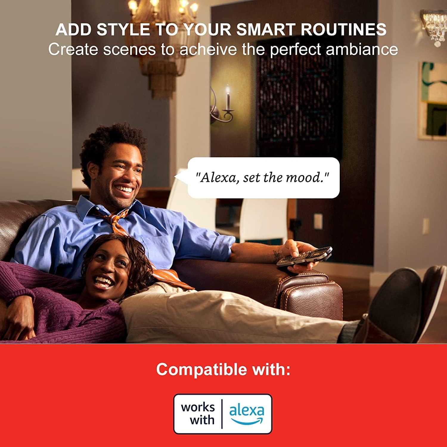 Sengled Alexa Light Bulb, E12 Smart Bulbs, Edison Bulbs Bluetooth Mesh, 40 Watt Candelabra Light Bulbs 2700K B11, Smart Bulbs That Work with Alexa, Dimmable & Group Control, No Hub Request, 4 Pack