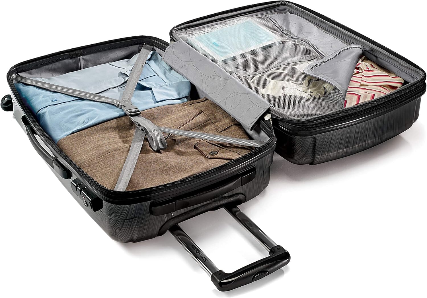 Samsonite Winfield 2 Hardside Expandable Luggage with Spinner Wheels, Brushed Anthracite, 2-Piece Set (20/28) - Image 3