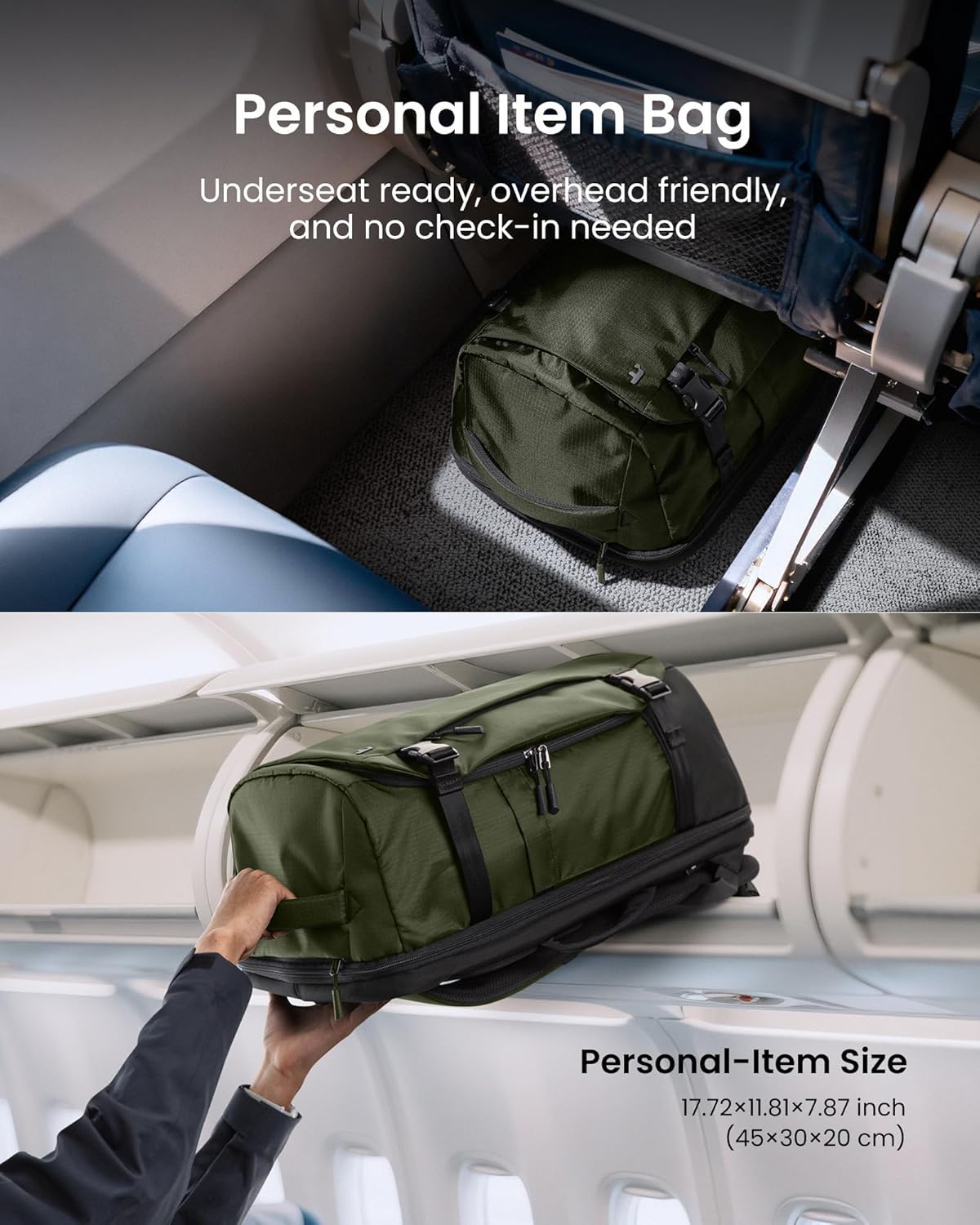 tomtoc Travel Backpack 28L, TSA Friendly Flight Approved Carry-on Luggage, Personal Item Travel Bag, Water-Resistant Lightweight Business Rucksack, Durable Bag Fits 16 Inch Laptop - Image 3