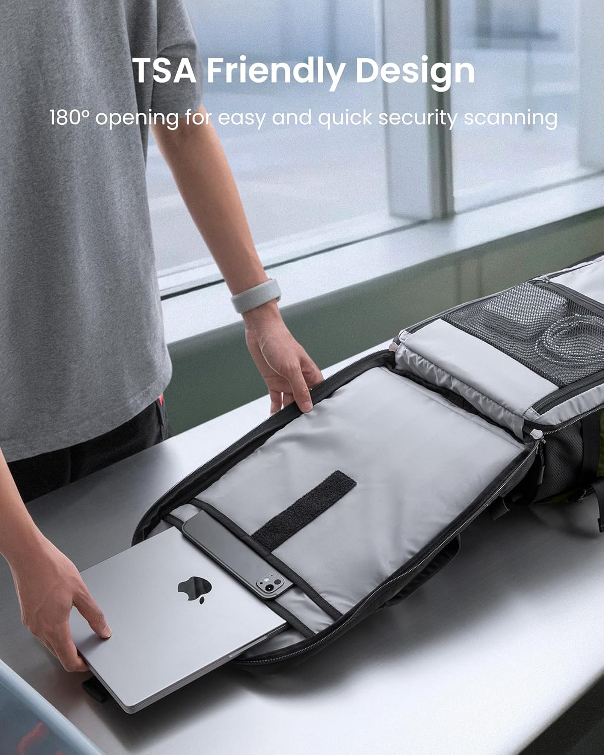 tomtoc Travel Backpack 28L, TSA Friendly Flight Approved Carry-on Luggage, Personal Item Travel Bag, Water-Resistant Lightweight Business Rucksack, Durable Bag Fits 16 Inch Laptop - Image 4