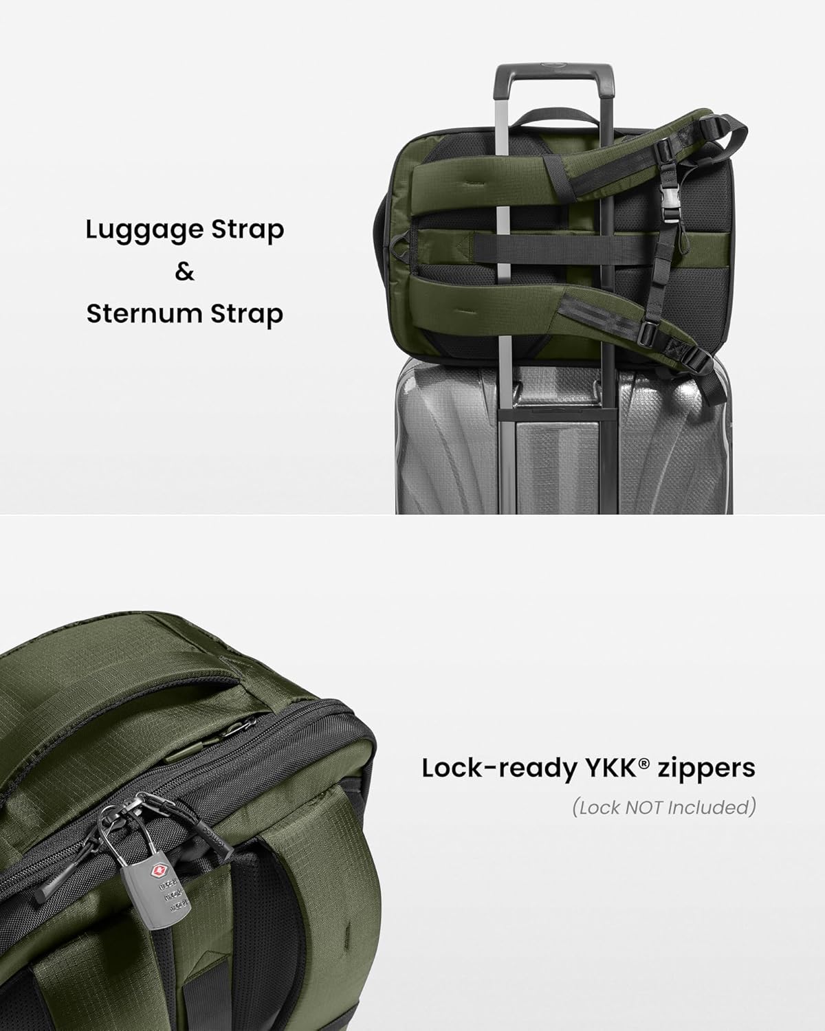 tomtoc Travel Backpack 28L, TSA Friendly Flight Approved Carry-on Luggage, Personal Item Travel Bag, Water-Resistant Lightweight Business Rucksack, Durable Bag Fits 16 Inch Laptop - Image 8