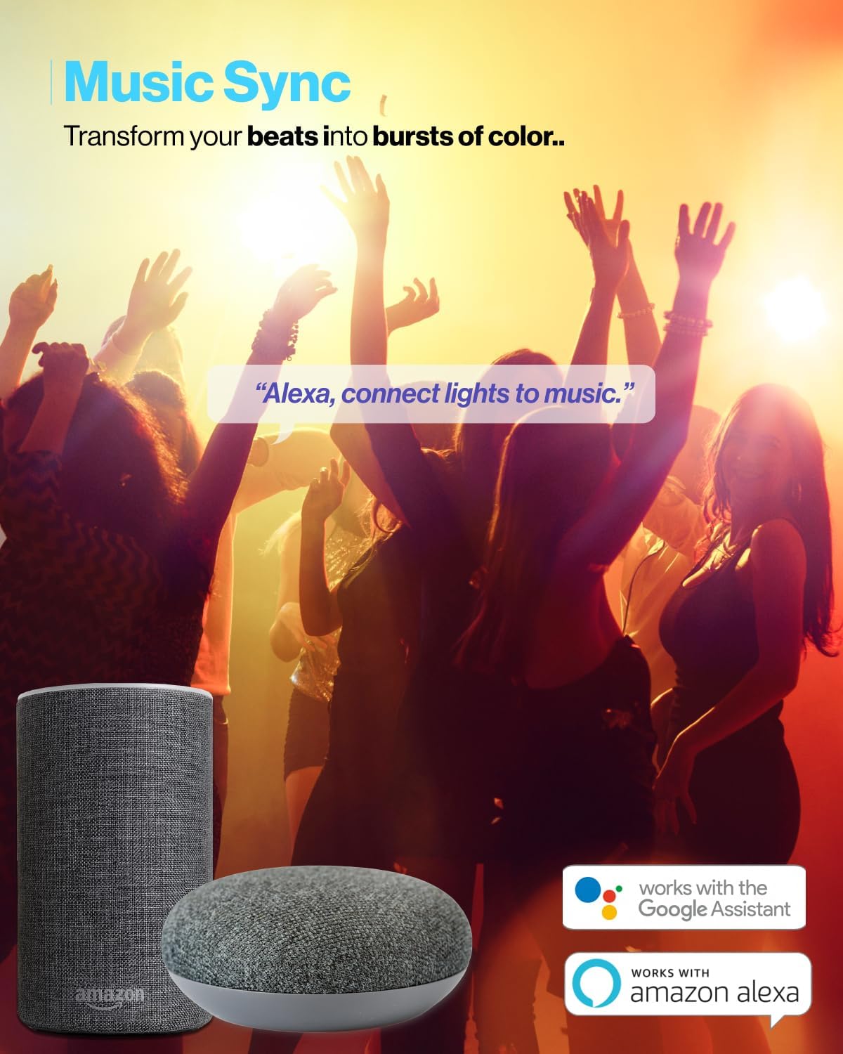 Alternative view of Sunco BR30 Alexa Smart Flood Light Bulb, Color Changing LED Recessed WiFi Bulb 8W, RGB CW, Dimmable, 650 LM, Compatible with Alexa & Google Assistant, E26 Base, No Hub Required, 10 Pack