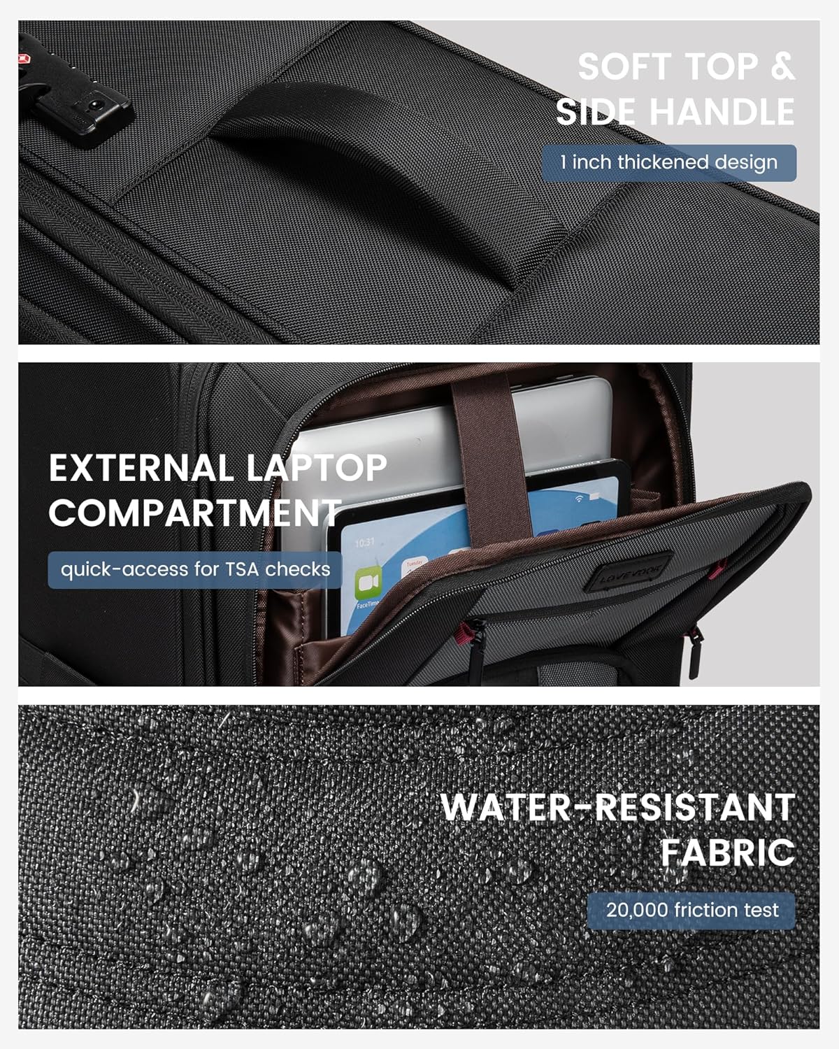 Carry On Luggage 22x14x9 Airline Approved, 22-Inch Suitcases with Spinner Wheels, Softside Carry-on Luggage with TSA Lock for Men Women Business Trip, Lightweight Large Capacity Luggage for Travel - Image 8