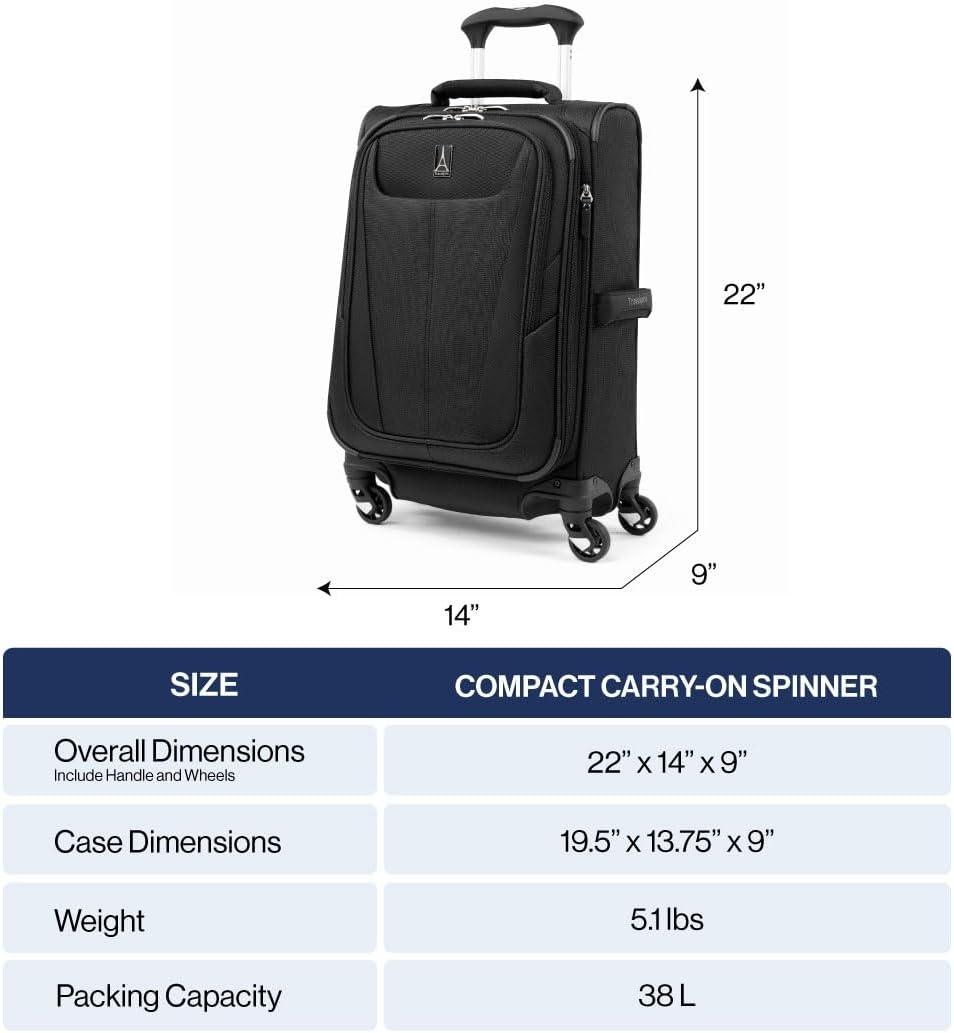 Alternative view of Travelpro Maxlite 5 Softside Expandable Luggage with 4 Spinner Wheels, Lightweight Suitcase, Men and Women