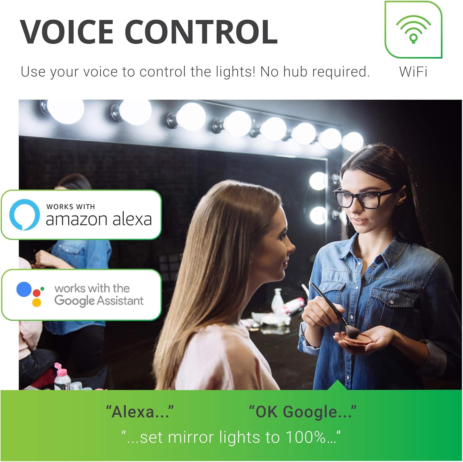 Sunco Smart Globe Bulbs G25 LED, Alexa Compatible LED Decorative Round Vanity Bulbs, 5W, Color Changing RGBCW, Dimmable WiFi Vanity Smart Bulbs for Amazon Alexa, Google Assistant, 2 Pack.