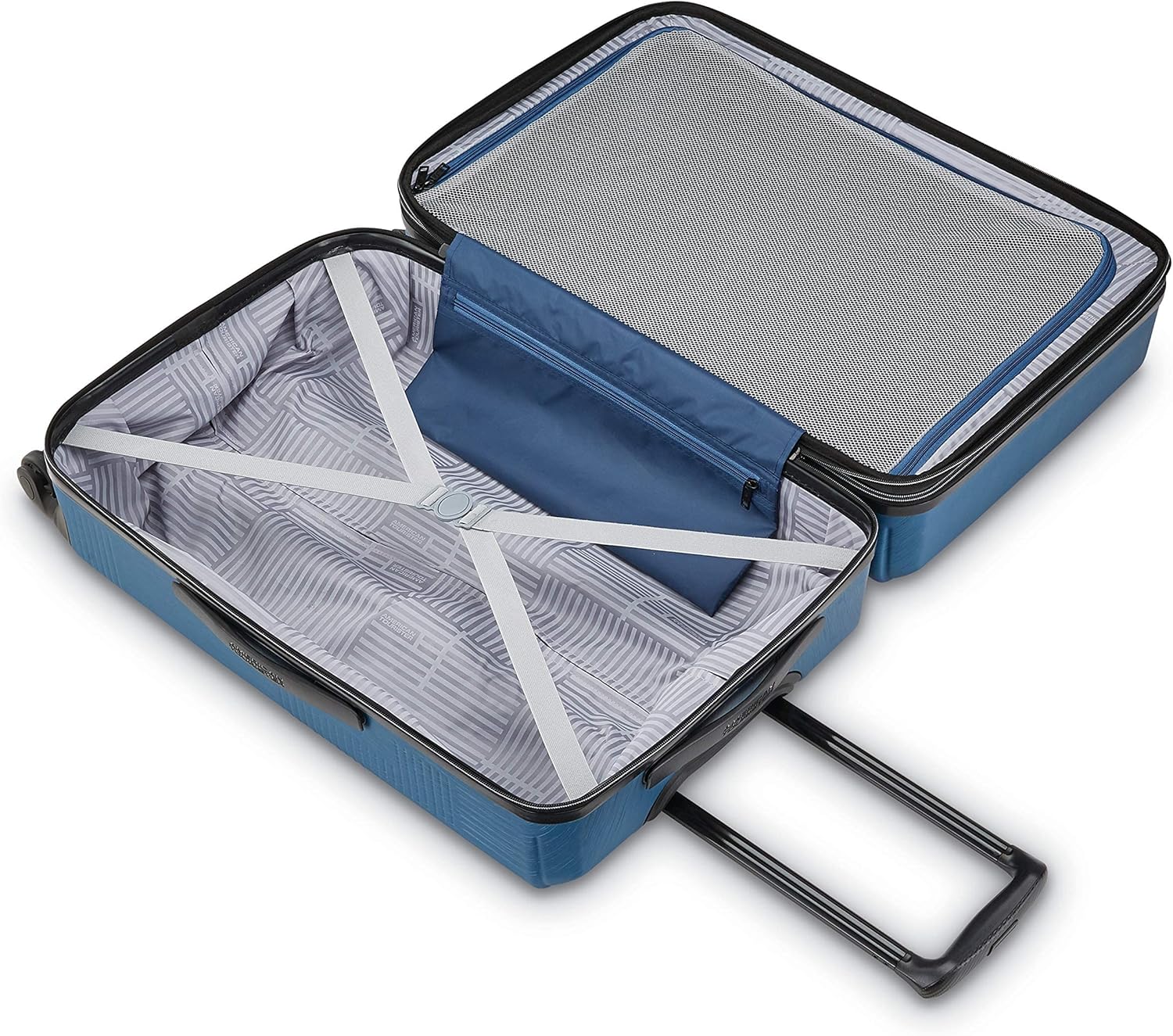 Alternative view of American Tourister Stratum XLT Expandable Hardside Luggage with Spinner Wheels, Blue Spruce, Carry-On 20-Inch