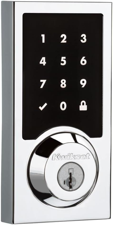 Kwikset 916 Keyless Entry Touchscreen SmartCode Electronic Deadbolt Smart Lock Featuring SmartKey Security and ZigBee 3.0 Technology in Traditional Polished Brass, Zigbee Hub Sold Separately - Image 3