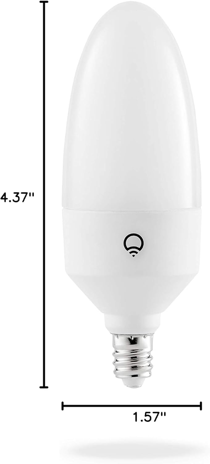 Alternative view of LIFX E12 Candle Color Wi-Fi Smart LED Light Bulb, PolychromeColor, Multi-Zone Dimmable, No Hub Req, App & Voice Control, Compatible with Alexa, Apple HomeKit, Google Assistant & Microsoft Cortana