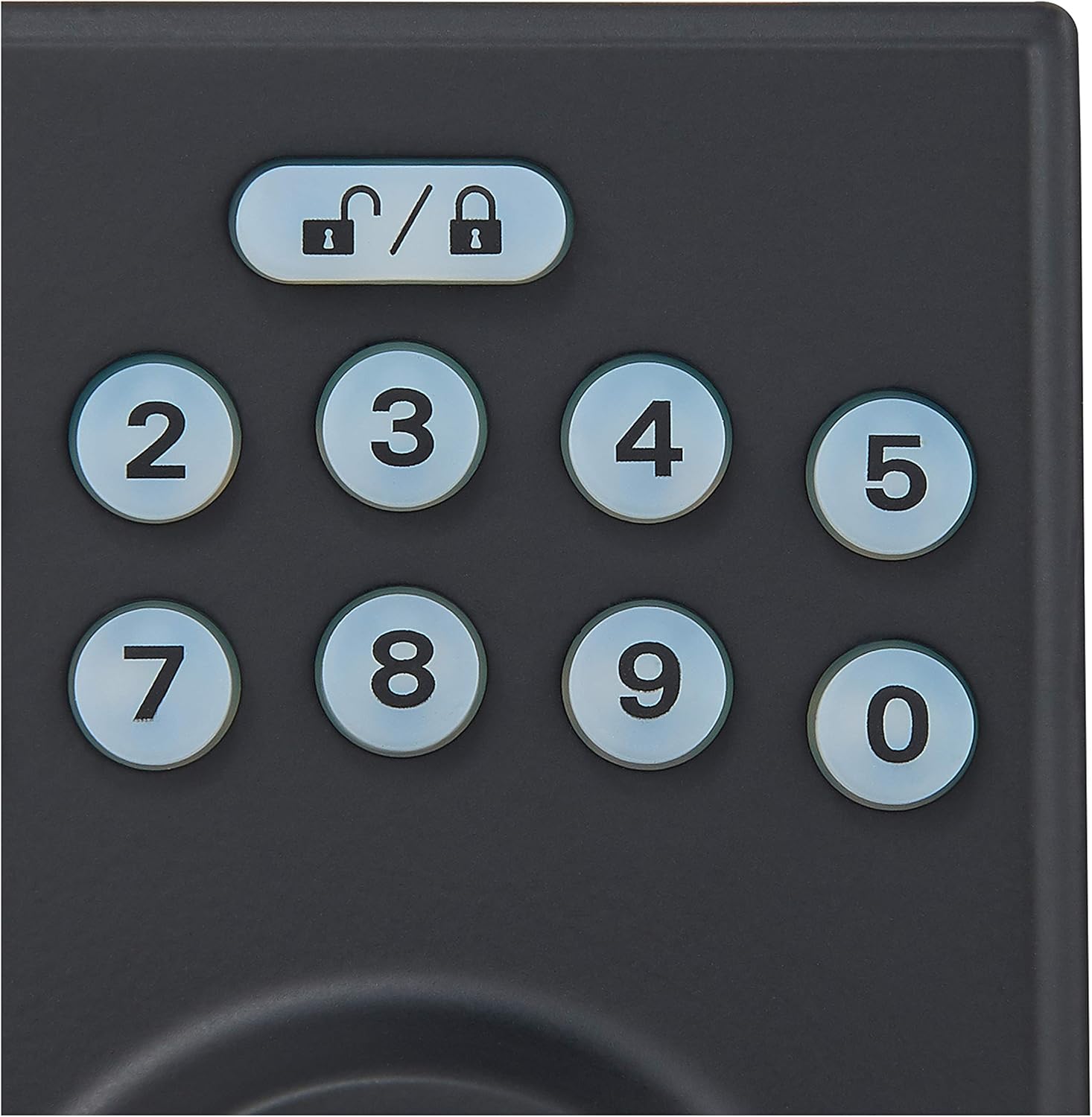Amazon Basics Contemporary Electronic Keypad, Keyless Entry Door Lock Deadbolt with Handle Set, Key Pad Front Door with Knob, Contemporary Door Locks for Front Door, Door Handle, Matte Black, 1-Pack - Image 4