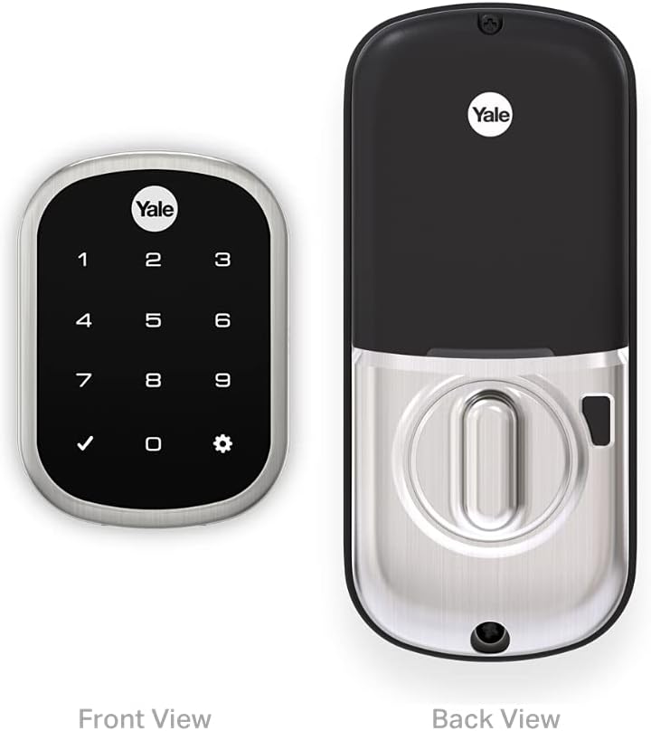Alternative view of Yale | LiftMaster Smart Lock with Touchscreen Deadbolt- Works with myQ App & Key by Amazon in-Garage Delivery when paired with Smart Garage Hub (sold separately), Satin Nickel