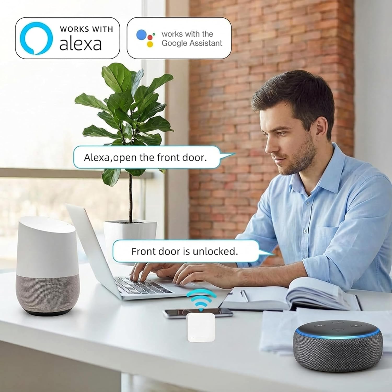 CINOP Smart Locks for Front Door with Handle Set, App Control, WiFi Front Door Lock Electronic Screen+WiFi Gateway, Keyless Entry Door Lock Fingerprint Deadbolt, Auto Lock (Black) - Image 4