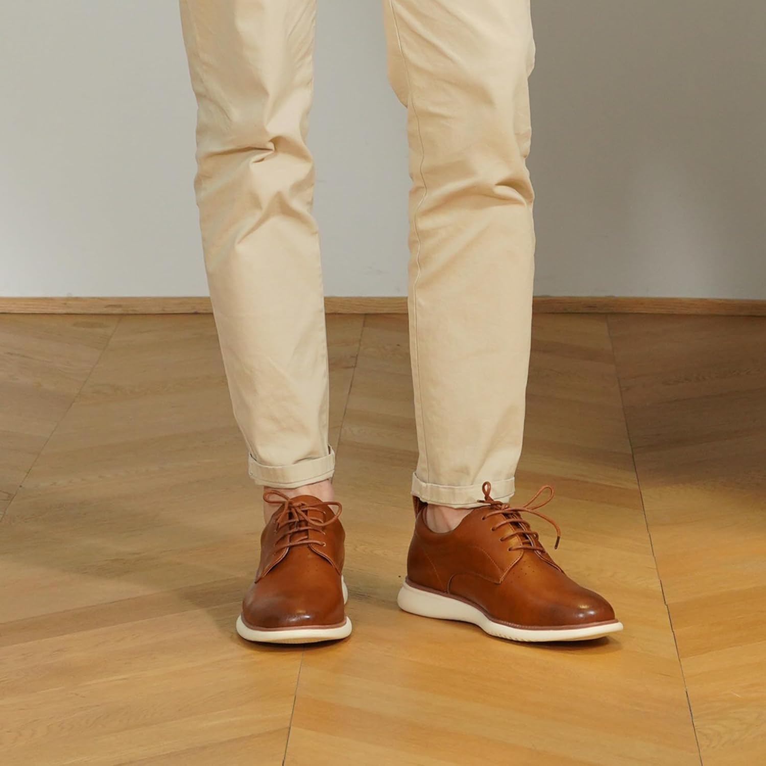 Alternative view of Jousen Mens Dress Shoes Oxfords Casual Retro Classic Comfortable Formal Derby Business Dress Shoes for Men