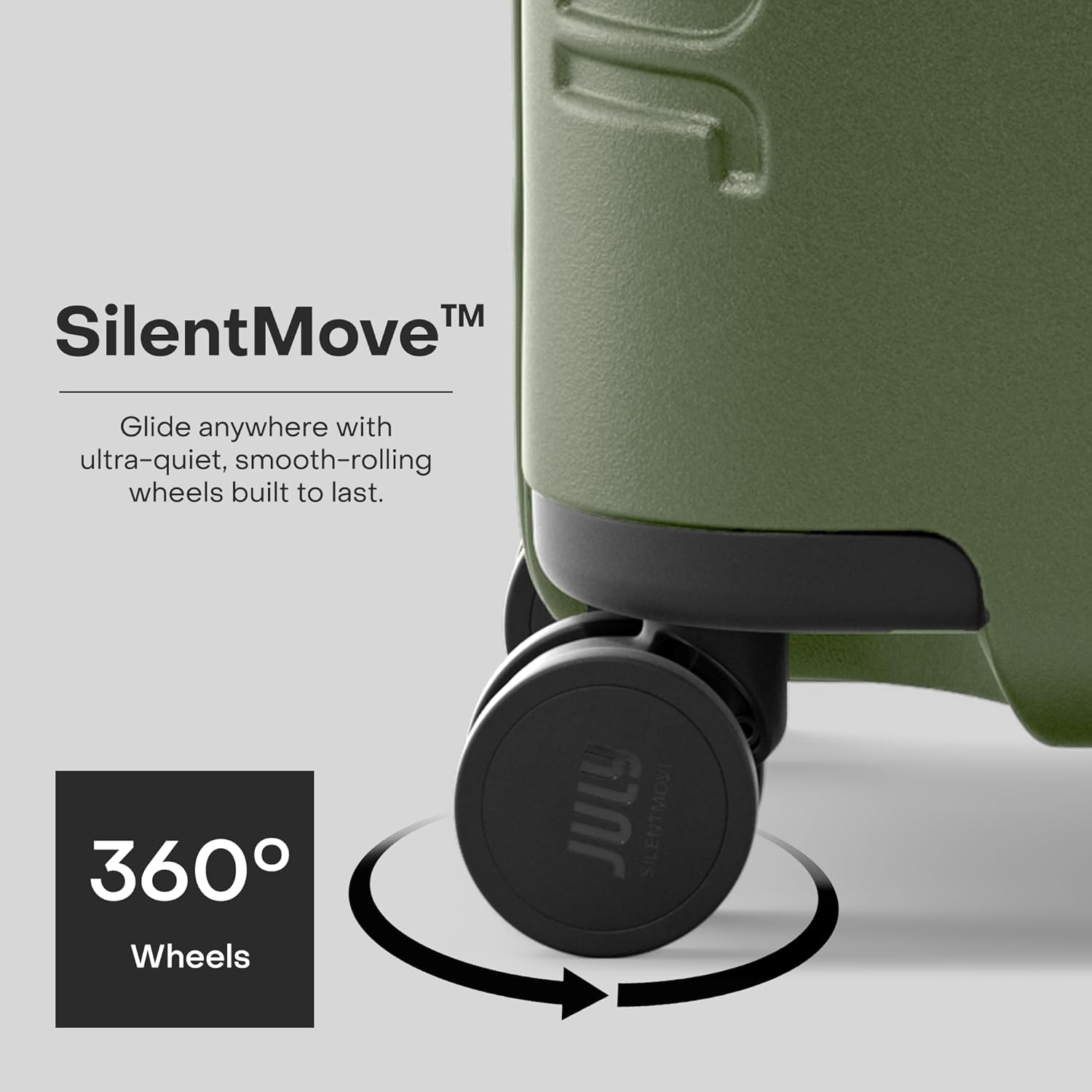 July Carry On Max Expandable - 21.5" Airline Approved Carry On Luggage with Travel Tote, Rolling Suitcase for Men & Women - TSA Lock Spinner Suitcase, Silent Wheels, Expansion Zip - Moss - Image 6