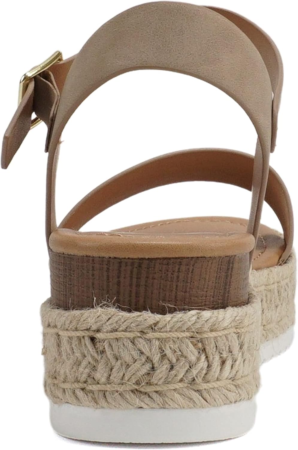 Soda CLIP ~ Women Open Toe Ankle Strap Platform Espadrille Sandal