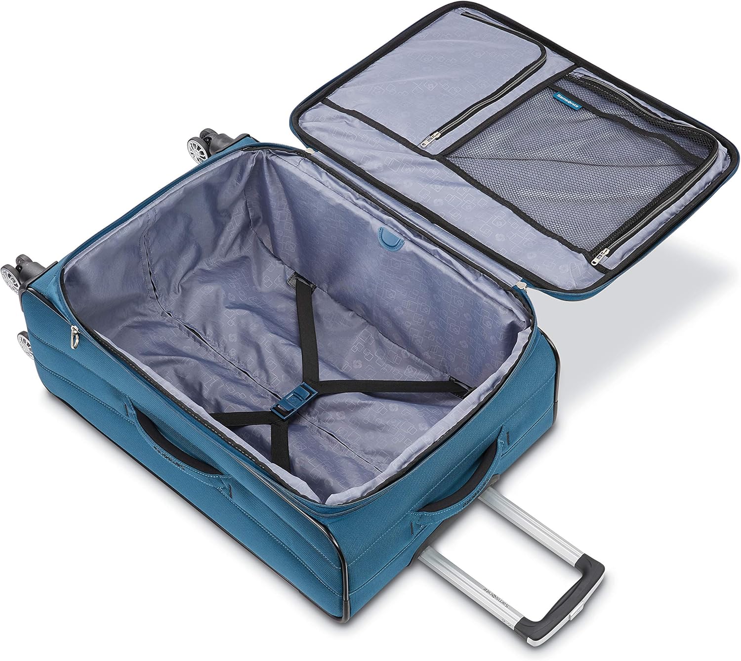 Alternative view of Samsonite Ascella X Softside Expandable Luggage with Spinners, Teal, 2PC SET (Carry-on/Medium)