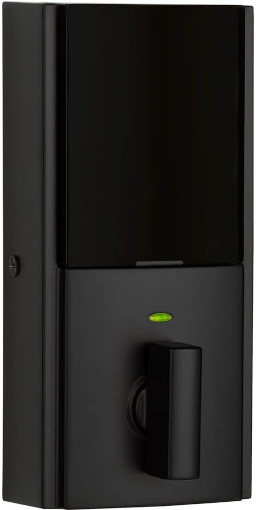 Alternative view of Kwikset 916 Keyless Entry Touchscreen SmartCode Electronic Deadbolt Smart Lock Featuring SmartKey Security and ZigBee 3.0 Technology in Contemporary Matte Black, Zigbee Hub Sold Separately