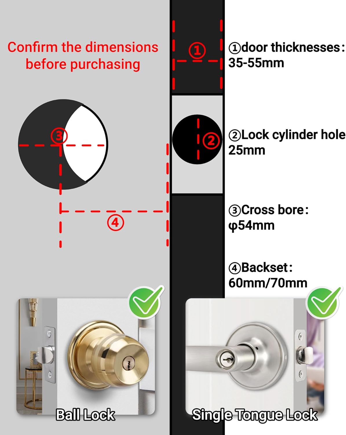Smart Door Lock, Fingerprint Password IC Card Key Tuya APP, Security Smart Deadbolt with Touchscreen Keypad, Keyless Entry Deadbolt for Home Office Apartment(Touchscreen)