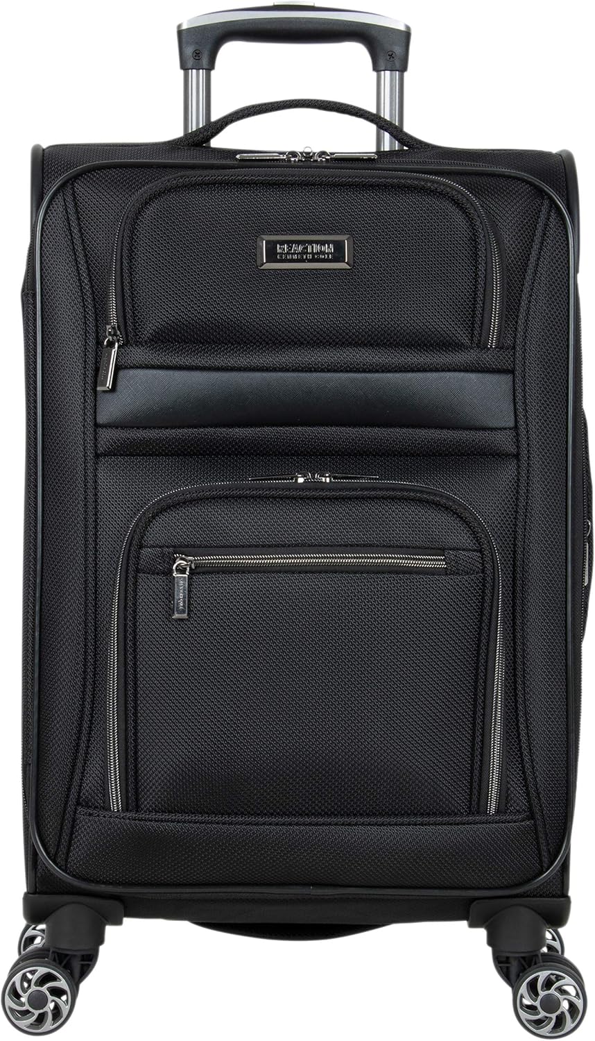 Alternative view of Kenneth Cole REACTION Rugged Roamer Lightweight Softside Expandable 8-Wheel Spinner Luggage, Black, 28-Inch Checked