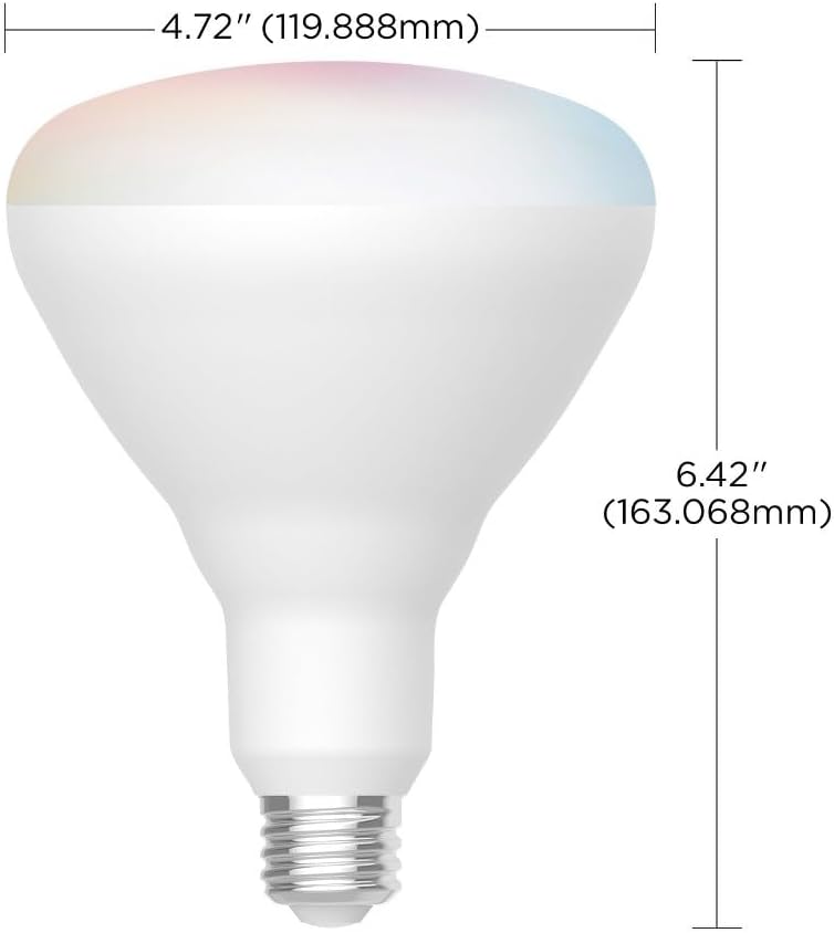 Alternative view of Satco S11284 Starfish WiFi-Control BR40 LED Color-Changing and Tunable White Smart Light Bulb, 12 Watts, 2700K-5000K