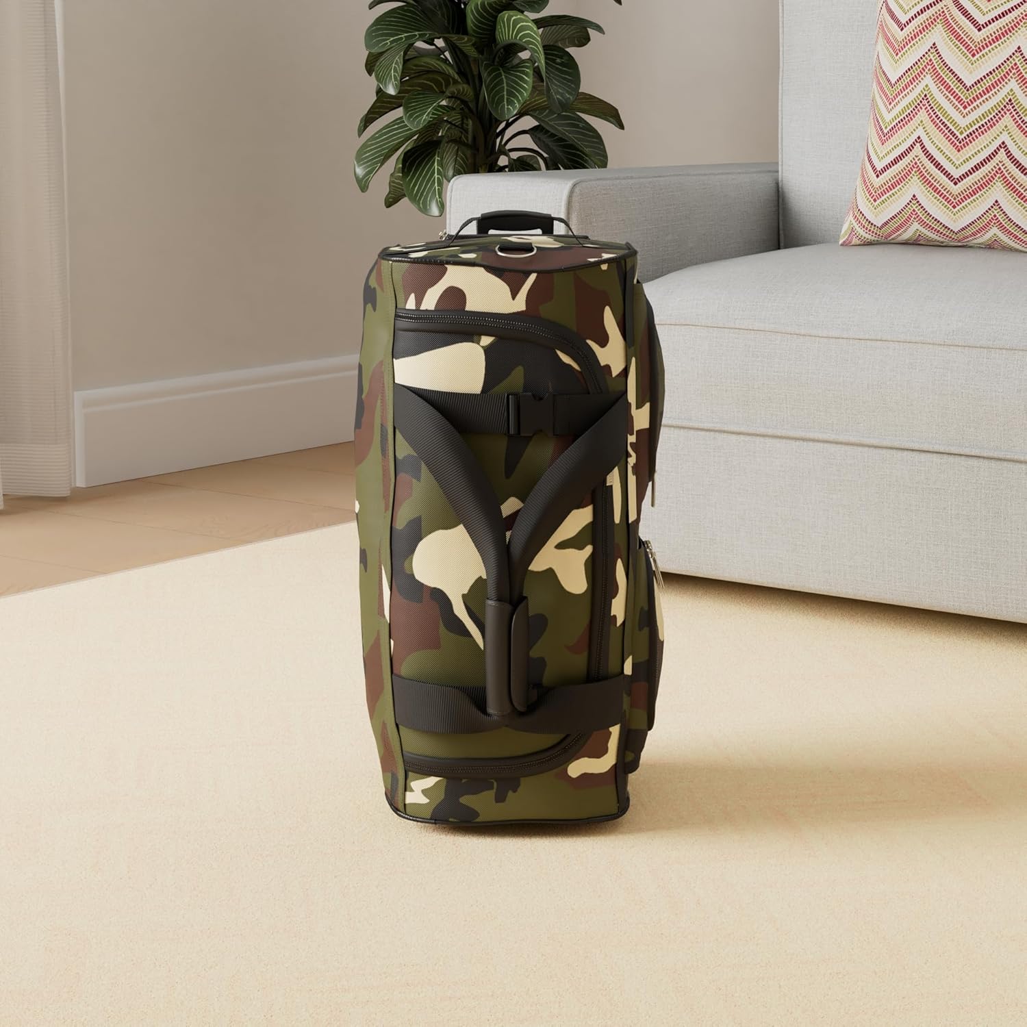 Rockland Rolling Duffel Bag, CAMO, 22"