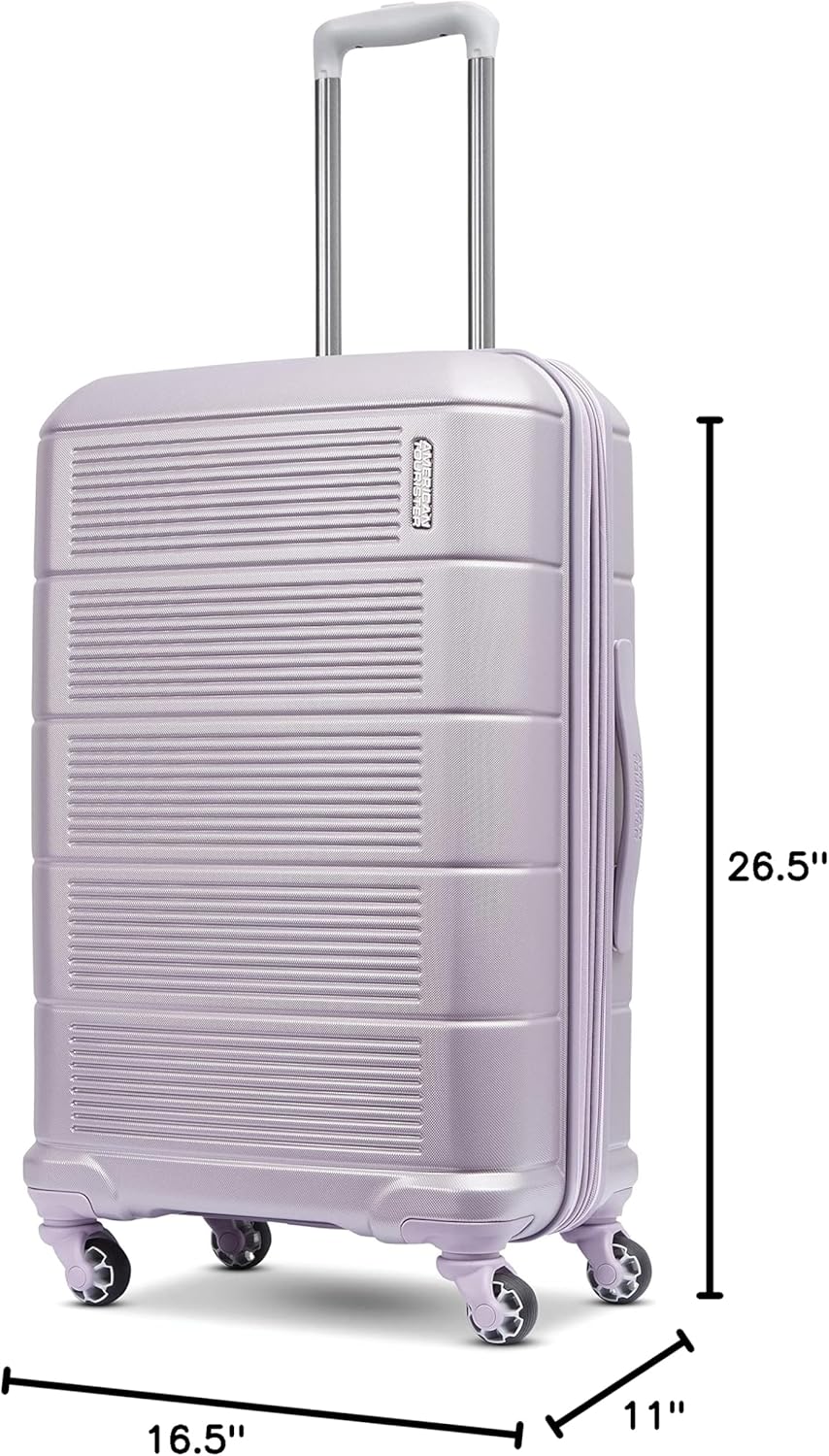 American Tourister Stratum 2.0 Expandable Hardside Luggage with Spinner Wheels, 24" SPINNER, Purple Haze