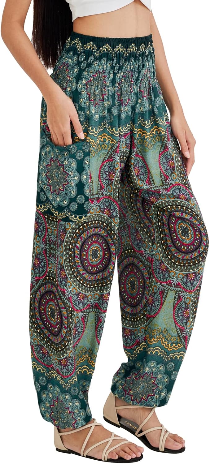 Alternative view of Joob Joob Boho Pants for Women - Hippie Harem Pants Women - Womens Yoga Pants u2013 Comfy Bohemian Flowy Hippie Clothes