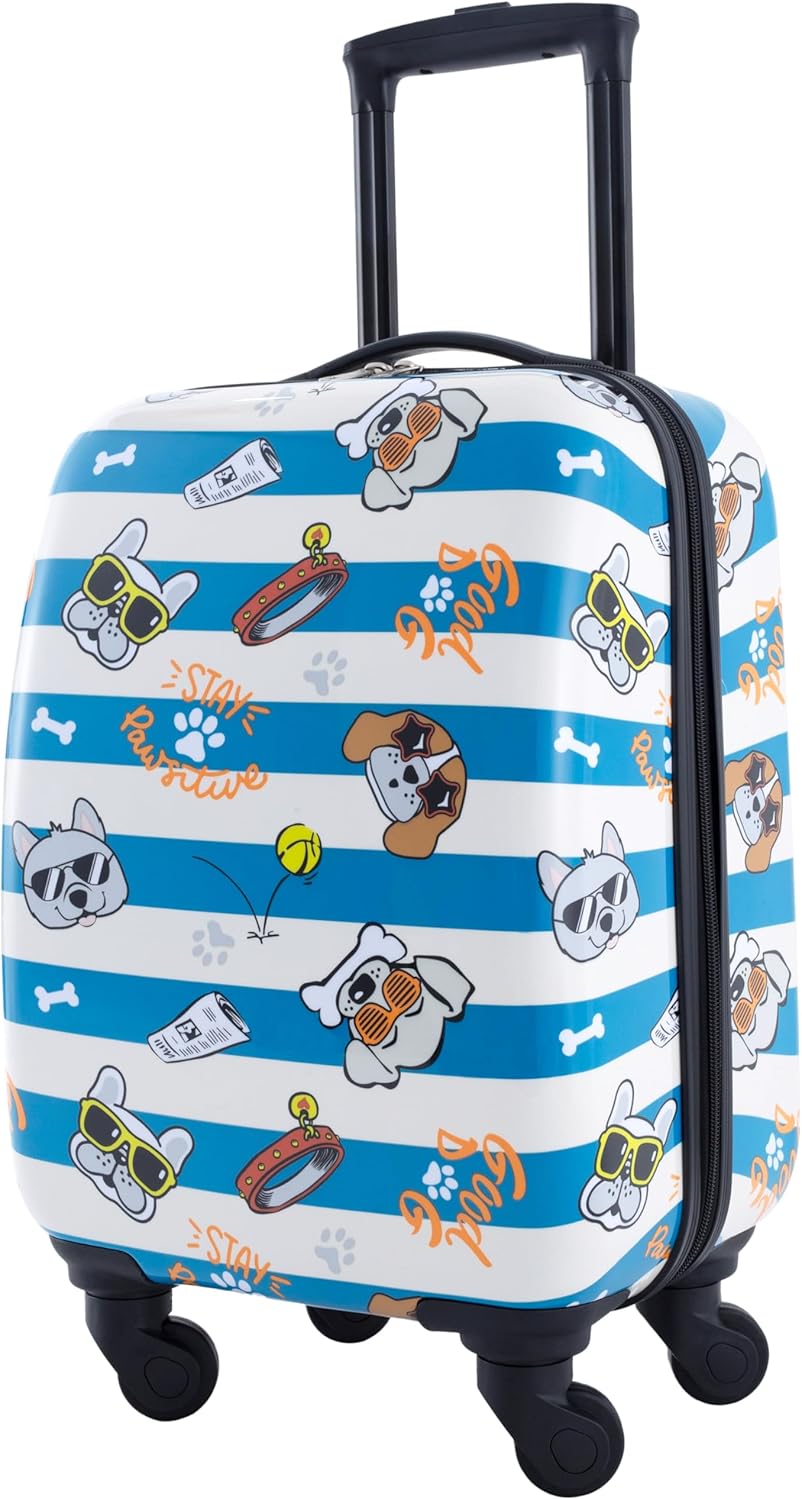 Travelers Club 5 Piece Kids' Luggage Set, Cool Dog