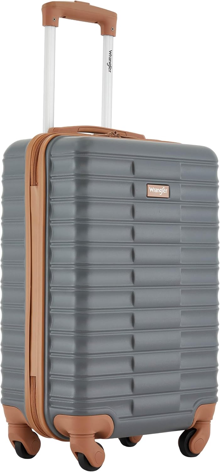 Wrangler 22" Outrider Hardside Carry-On Luggage, Lava Smoke