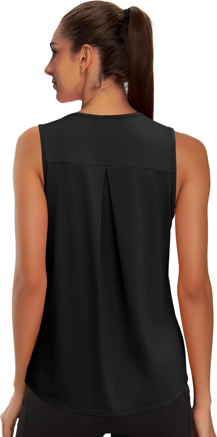 WIHOLL Workout Tops for Women Summer Athletic Tank Tops Sleeveless Shirts Beach Lightweight Gym Clothes