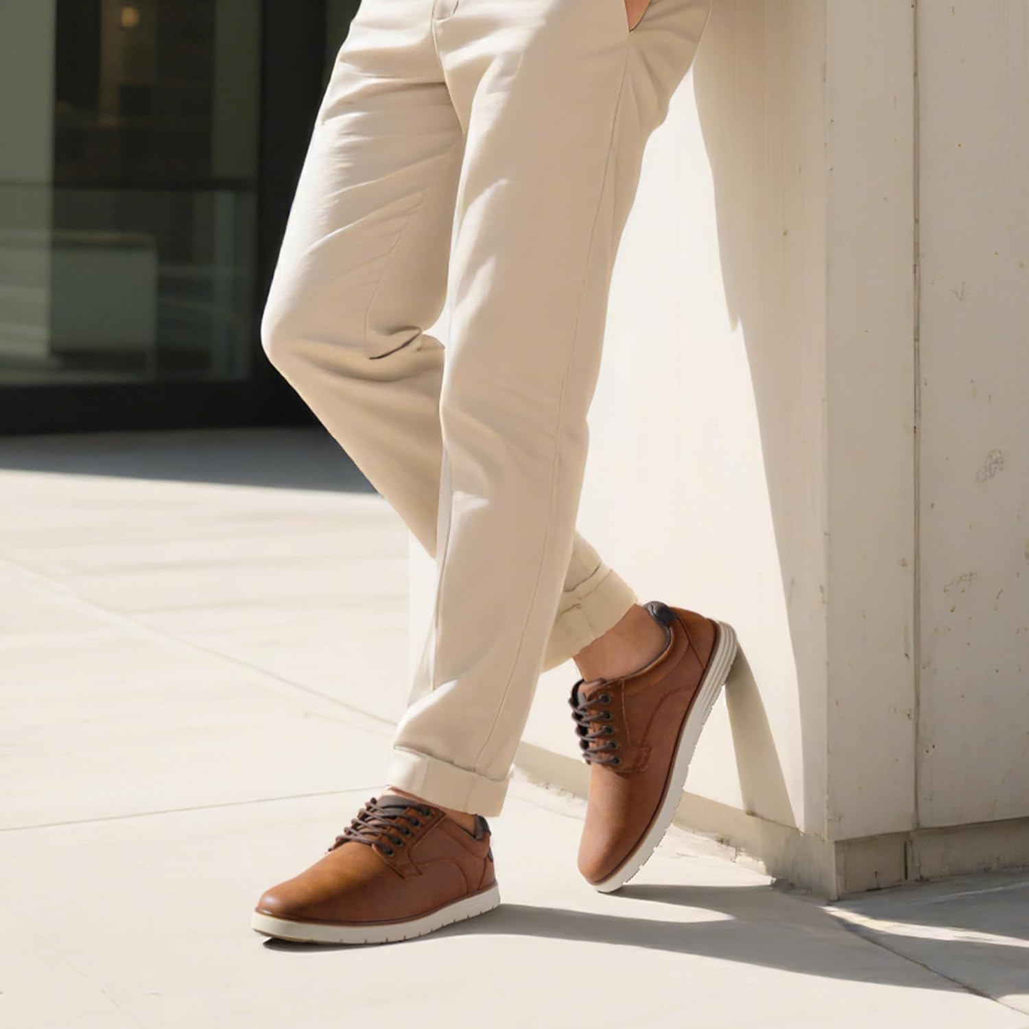 NCCB Men's Casual Oxfords Dress Shoes for Men Comfortable Business Formal Sneakers