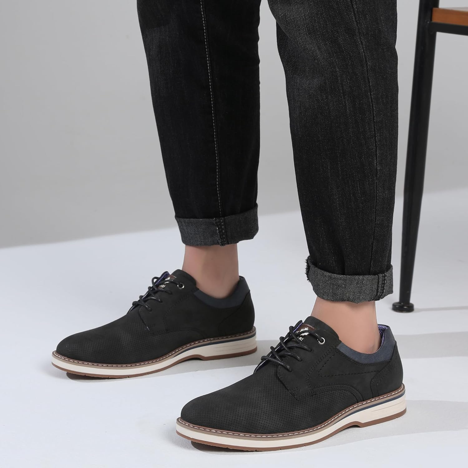 Alternative view of DECARSDZ Men's Dress Casual Shoes Lace Up Oxfords for Men