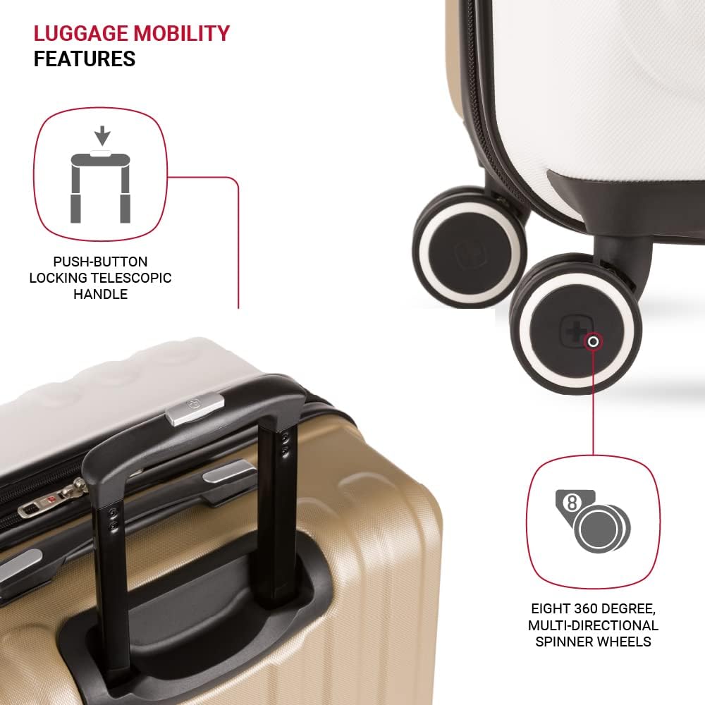 Alternative view of SwissGear Duet Expandable Luggage, Hard Shell Large Luggage with Spinner Wheels