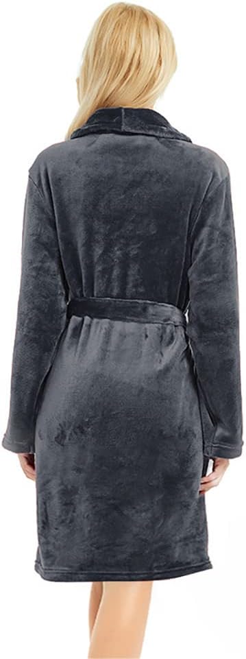 U2SKIIN Women Fleece Robe, Short Cozy Plush Robes for Womens Soft Shawl Collar Warm Spa Bathrobe