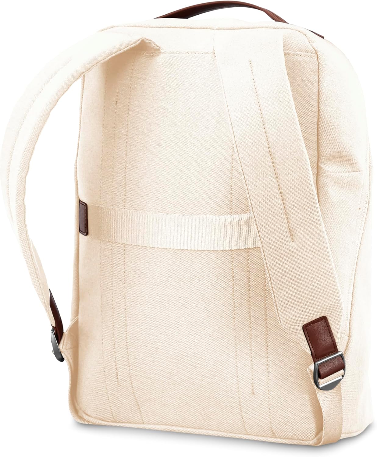 Samsonite Virtuosa Carry-On Travel Backpack with Padded Laptop Sleeve, Off White - Image 4
