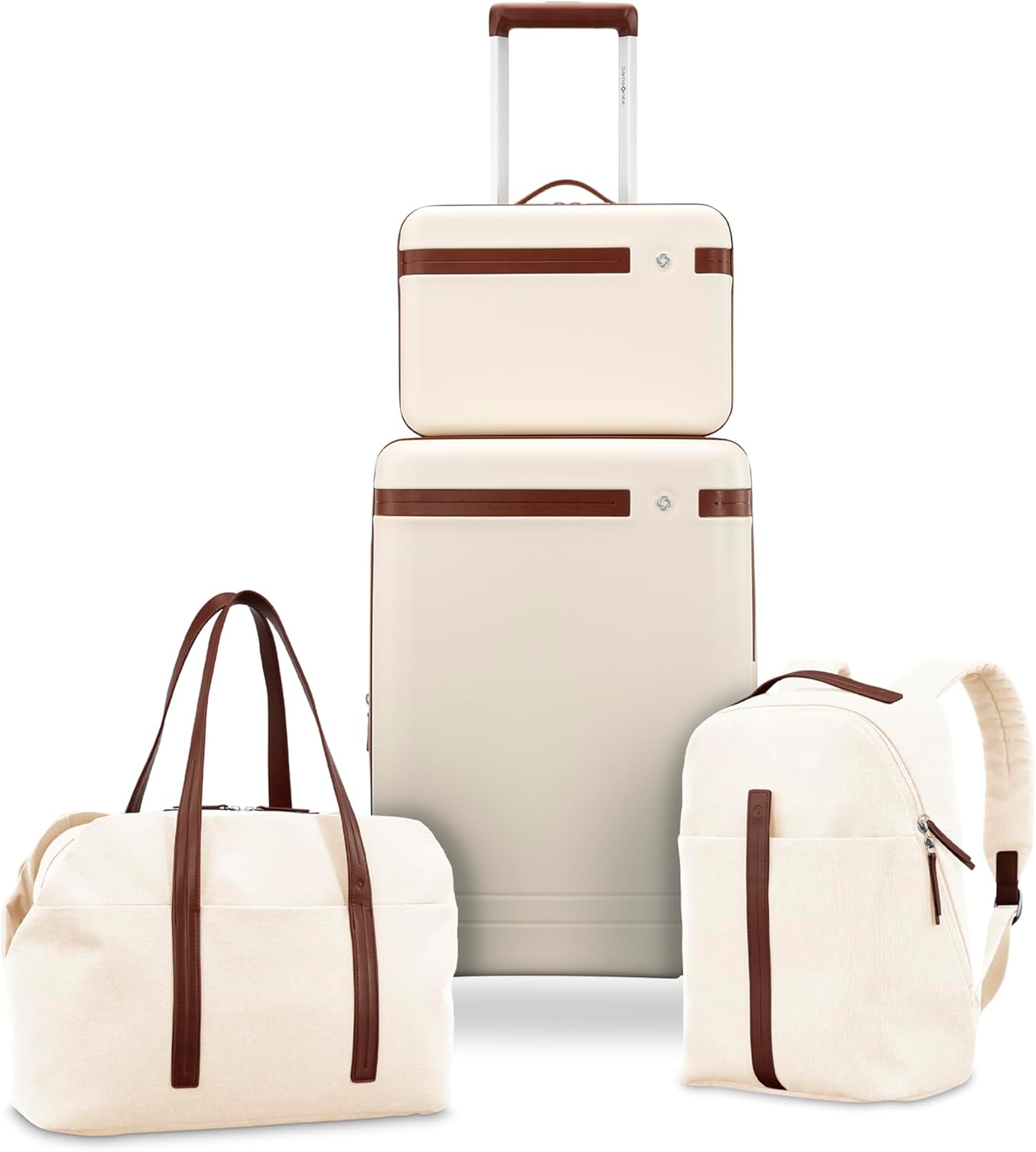 Samsonite Virtuosa Carry-On Travel Backpack with Padded Laptop Sleeve, Off White - Image 7