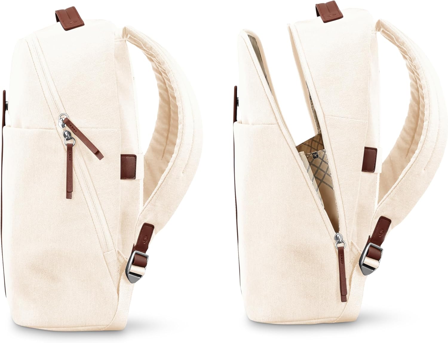 Samsonite Virtuosa Carry-On Travel Backpack with Padded Laptop Sleeve, Off White - Image 8