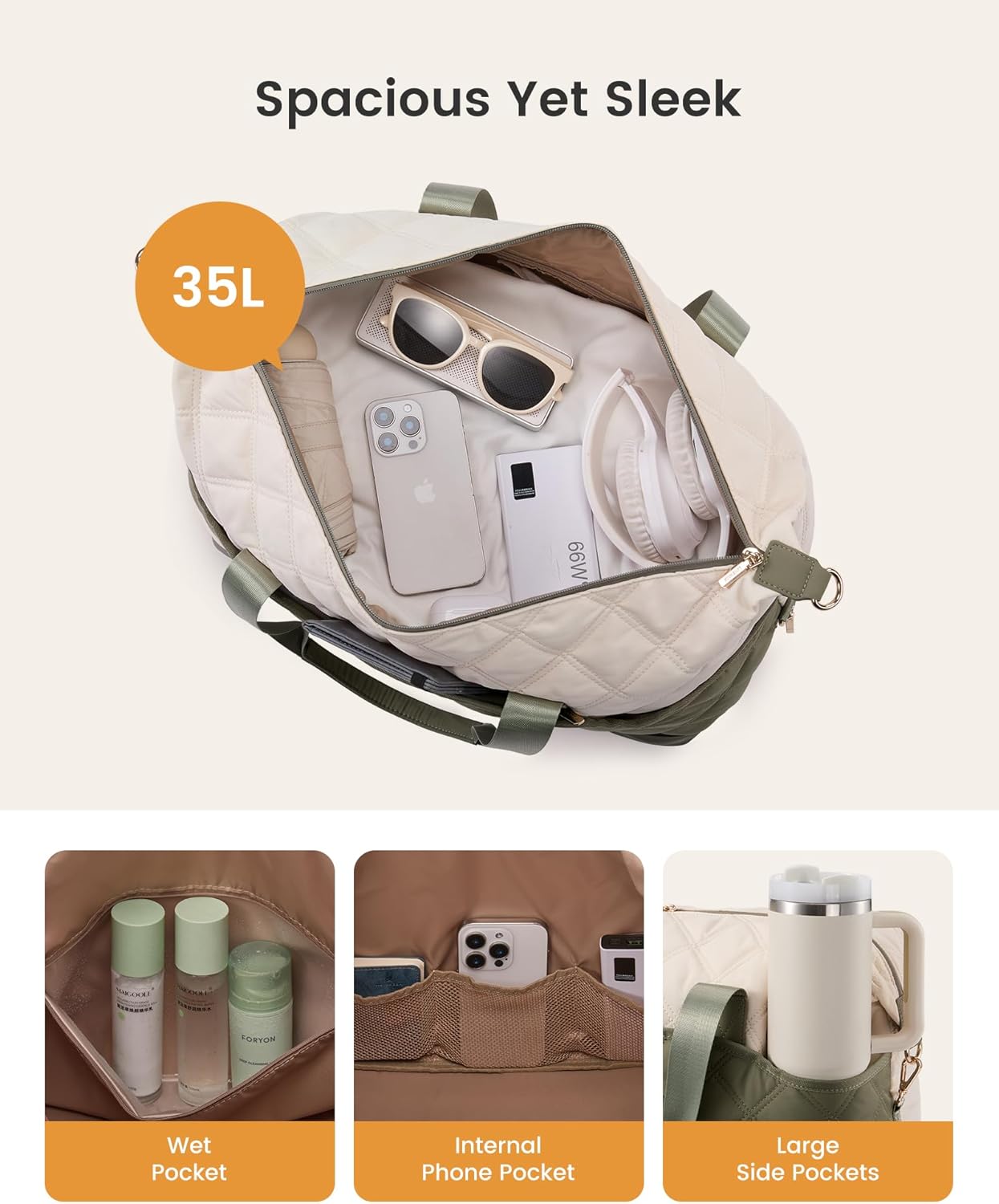 Alternative view of LOVEVOOK Weekender Bags for Women with Shoe Compartment, Lightweight Travel Duffle Bag with Wet Pocket, Hospital Overnight Bags for Women Labor Delivery, Personal Item Carry On Bag for Gym, Sport