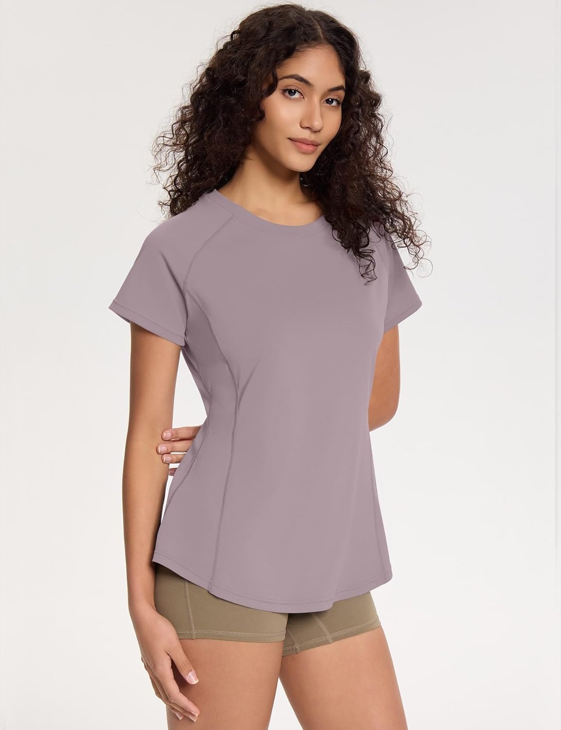 Alternative view of Loovoo Workout Tops for Women Loose Fit Breathable Activewear Cool Quick Dry Gym Athletic Tee Top