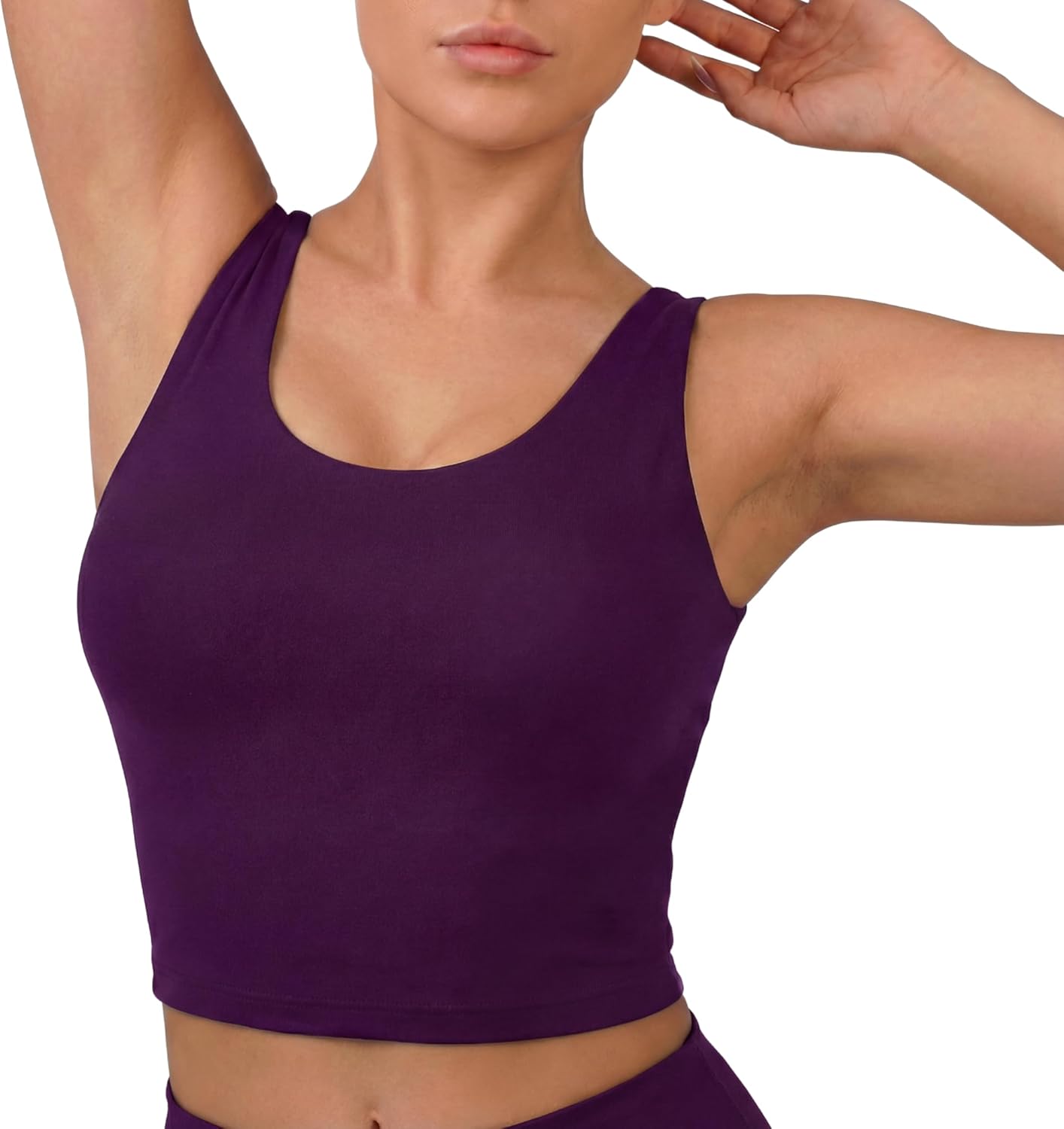 Nirlon U Tank Sports Bra for Women u2013 Scoop Neck Workout Top with Built-in Cups u2013 Ideal for Yoga, Gym & All-Day Comfort Wear - Image 5