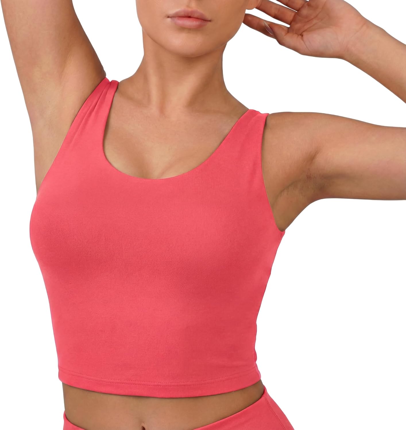 Nirlon U Tank Sports Bra for Women u2013 Scoop Neck Workout Top with Built-in Cups u2013 Ideal for Yoga, Gym & All-Day Comfort Wear - Image 7