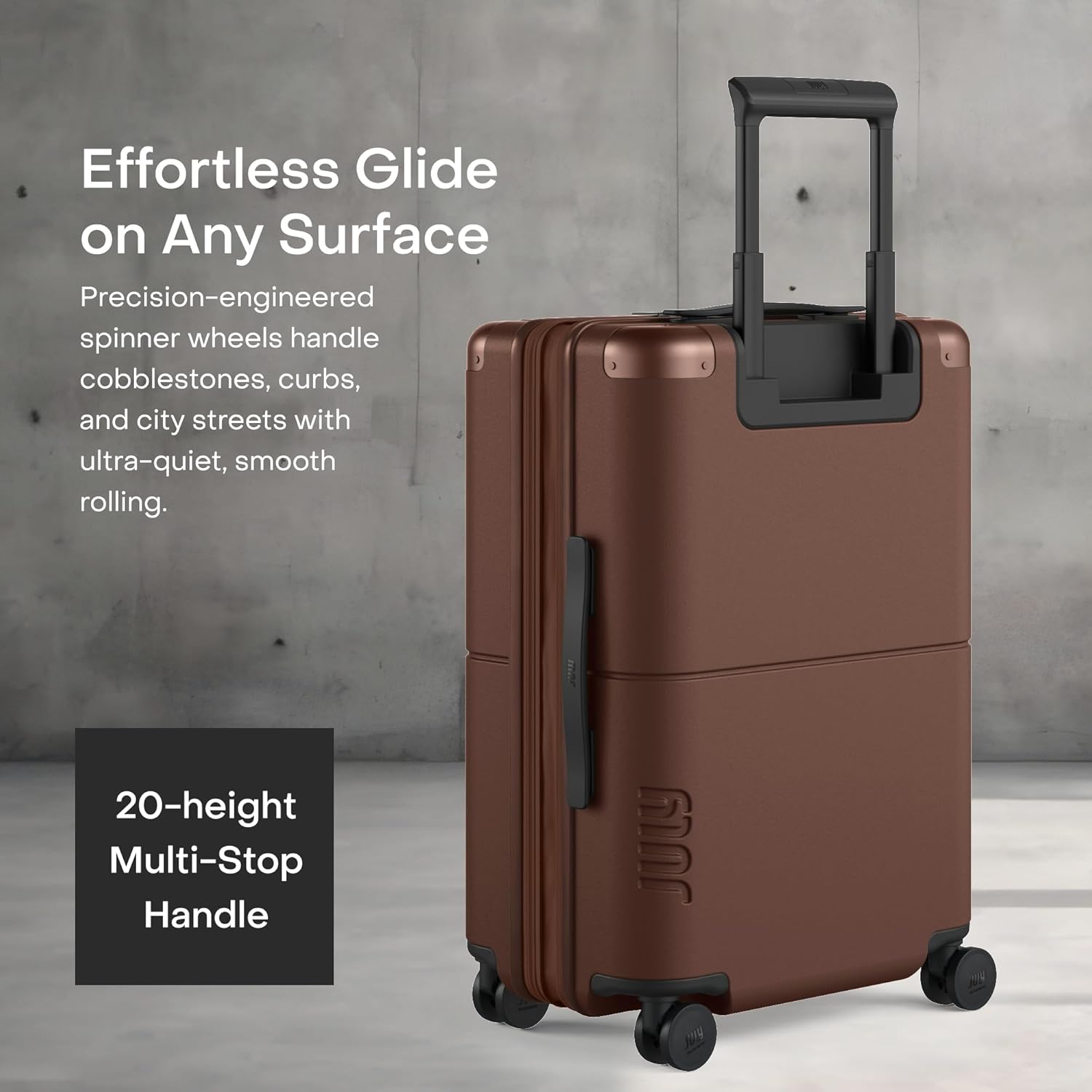 Alternative view of July Carry On Max Expandable - 21.5" Airline Approved Carry On Luggage with Travel Tote, Rolling Suitcase for Men & Women - TSA Lock Spinner Suitcase, Silent Wheels, Expansion Zip - Dark Brown