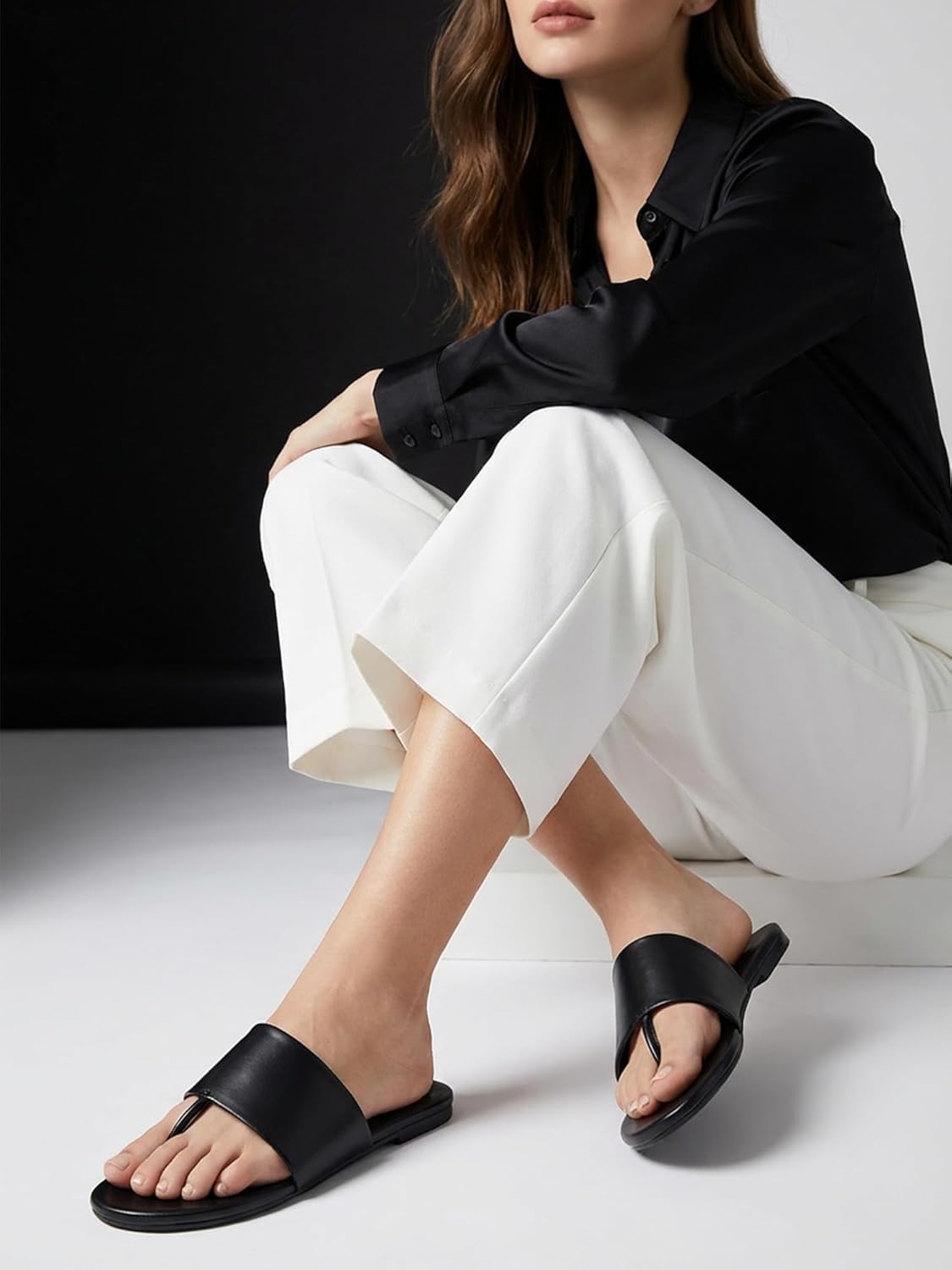 GotSoft Women's Flip Flops Flat Sandals Summer Beach Comfortable Flats Slip on Slippers Wide Dressy Shoes