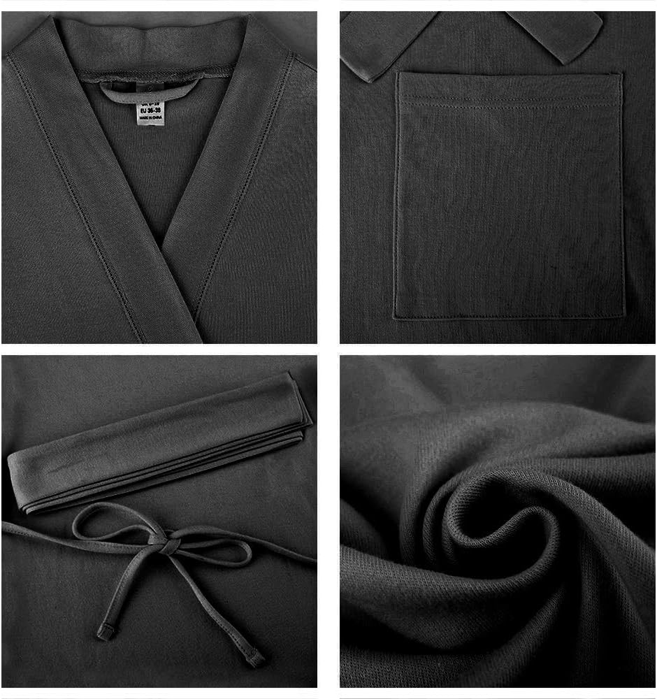 U2SKIIN Womens Robes, 100% Cotton Lightweight Robes 3/4 Sleeves Kimono Knit Soft Loungewear Short Bathrobe - Image 3