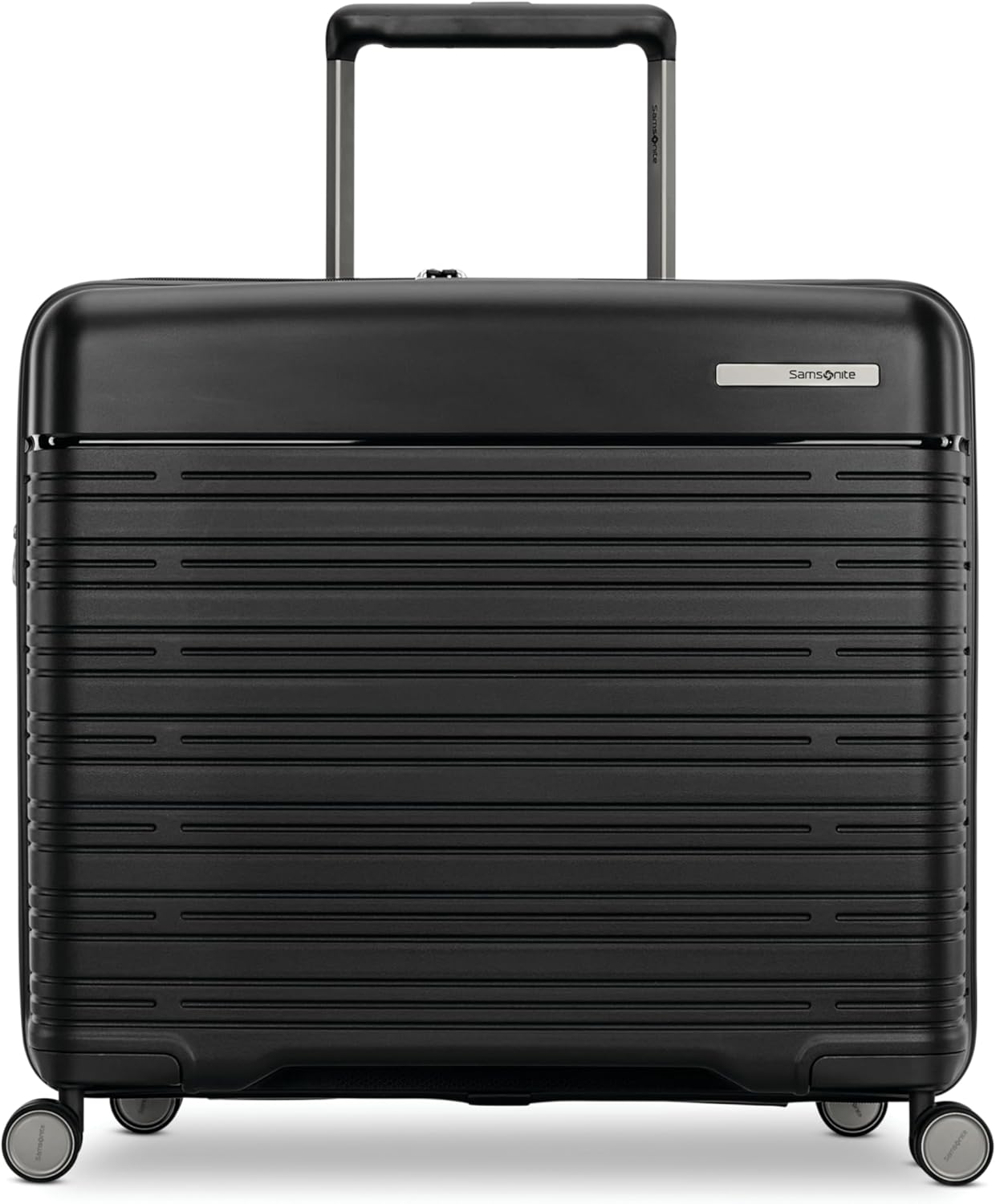 Samsonite Elevation Plus - Medium Hardside Luggage - Scratch Resistant Polypropylene Shell, RightHeight™ Adjustable Handle, Integrated AirTag Holder, TSA Lock, WetPak™ Compartment - Triple Black