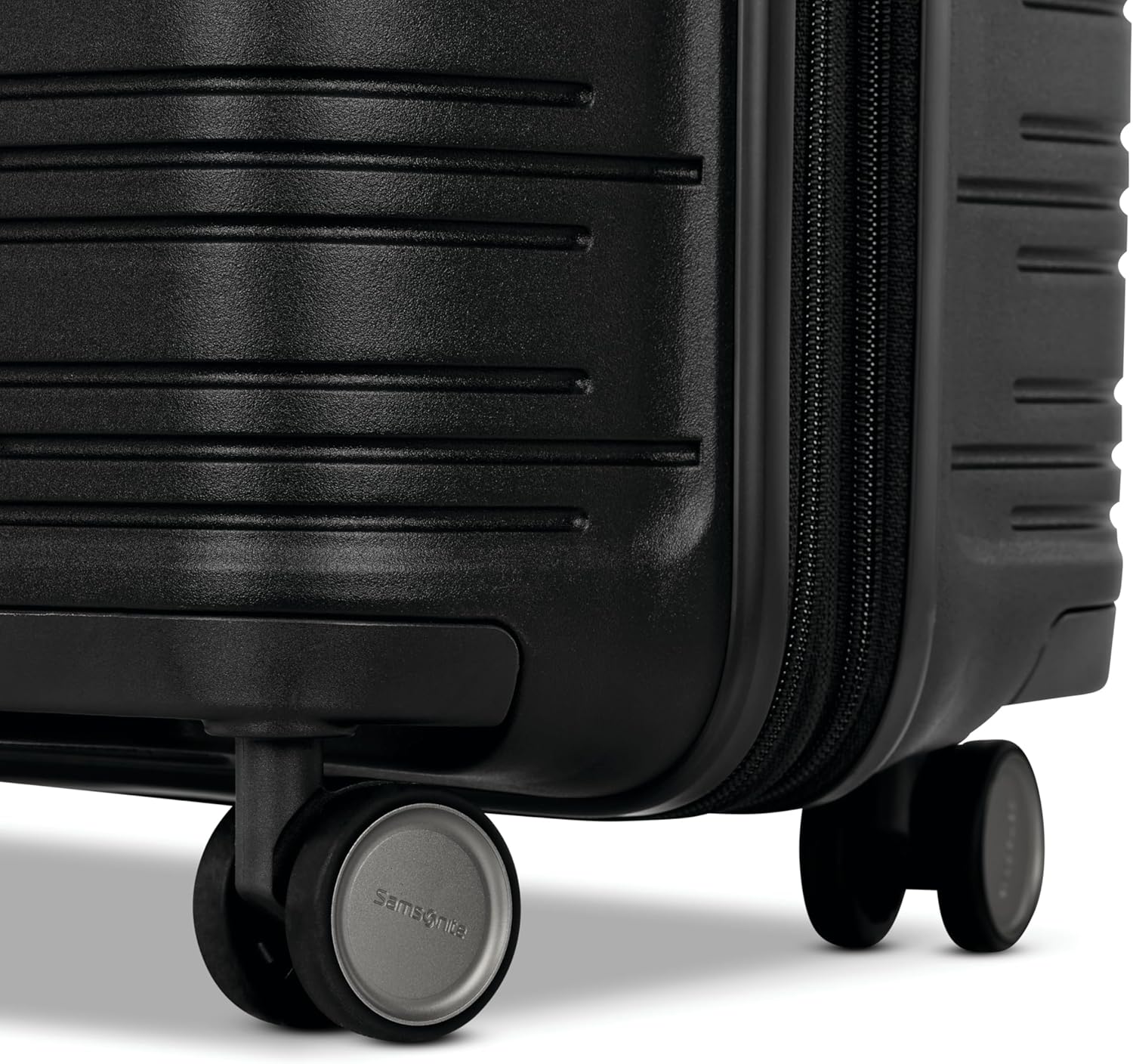 Alternative view of Samsonite Elevation Plus - Medium Hardside Luggage - Scratch Resistant Polypropylene Shell, RightHeight™ Adjustable Handle, Integrated AirTag Holder, TSA Lock, WetPak™ Compartment - Triple Black