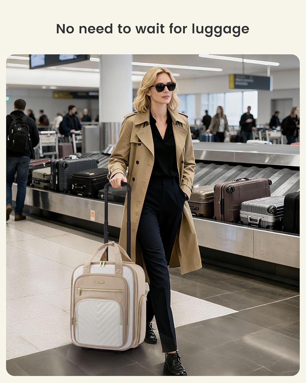 LOVEVOOK Underseat Carry On Luggage with Wheels, Lightweight Stylish Under Seat Luggage, Soft Sided Small Personal Item Suitcase for Travel