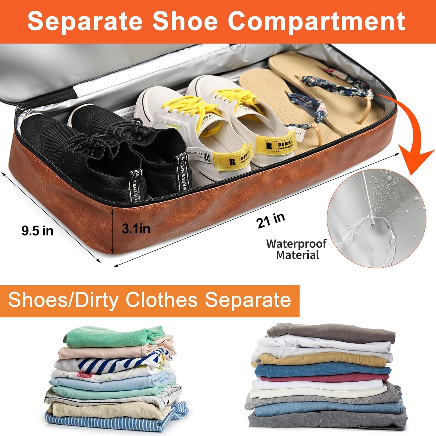 IBFUN Weekender Bags for Women, 21" Weekender Travel Bag, Travel Duffle Bag with Shoe Compartment Carry on Overnight Duffel Bag for Weekend Travel Business Trip - Image 4