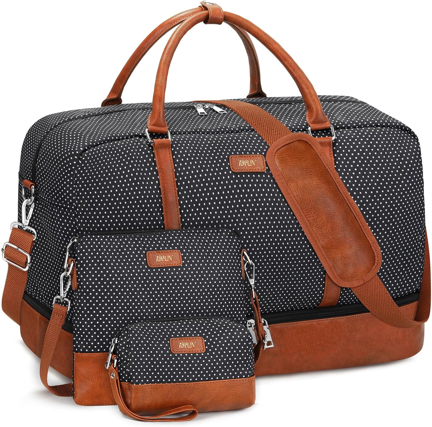 IBFUN Weekender Bags for Women, 21" Weekender Travel Bag, Travel Duffle Bag with Shoe Compartment Carry on Overnight Duffel Bag for Weekend Travel Business Trip - Image 7